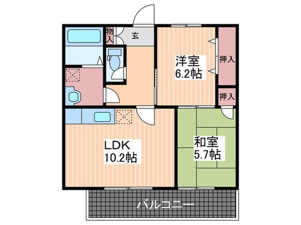 アンジェ祇園の物件間取画像